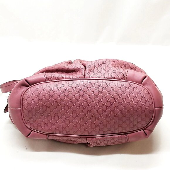 Authentic Gucci Pink Leather Hand Bag mon585-111325 - Picture 8 of 16